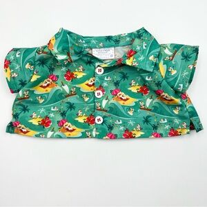 Build A Bear Hawaiian OLAF'S SUMMER Shirt Frozen Snowman Flower Clothing Top